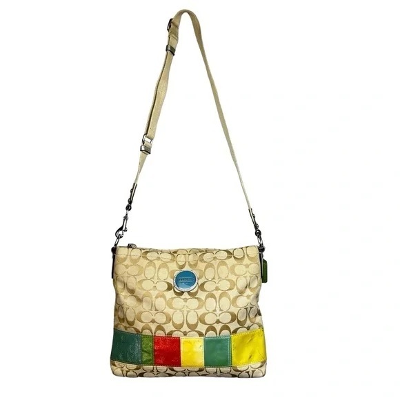 Coach Multicolor patchwork Signature Crossbody Bag - Picture 1 of 10